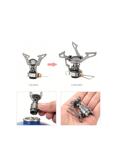 Yuntech01 Lixada Titanyum Çelik Ocak 2700w + Isıtıcı, Ultralight 25g , Evrensel Kullanim, Çevre Dost, Outdoor Kamp Malzemesi Çok Renkli