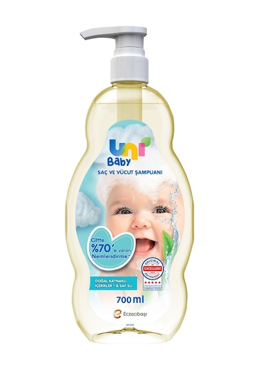 Uni Baby Bebek Saç ve Vücut Şampuanı 3 x 700 ML