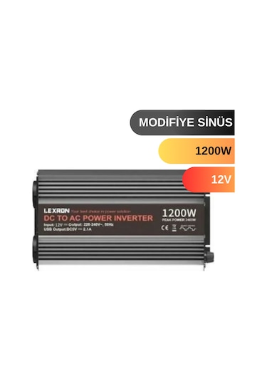 Lexron 1200w 12v 1200 Watt Modifiye Sinüs İnverter