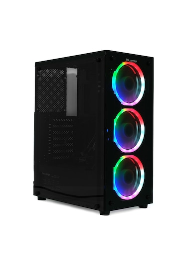 Revenge Clear 3 Fanlı Temperli Cam Panel Gaming Oyuncu Bilgisayar Kasası