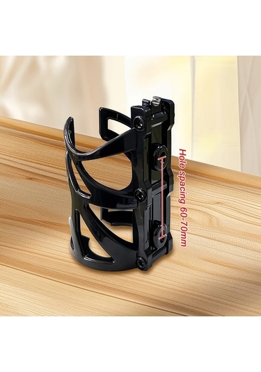 Cloudstore Siyah 1 Adet Ayarlanabilir Abs Evrensel Motosiklet Bisiklet Bardak Tutucu Siyah