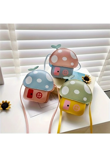 Elmpaly Küçük Ev Çapraz Çanta Moda Prenses Para Cüzdan Kırmızı Kırmızı