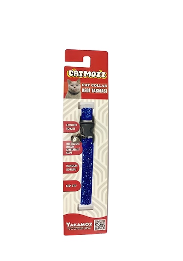 Catmozz Simli Elegance Kedi Boyun Tasması Siyah Small