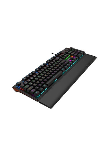 Nova Mk104 Rainbow Bilek Destekli Türkçe Fullanti-ghosting Mekanik Oyuncu Klavyesi Siyah Blue Switch