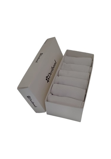 Deribond Pamuklu Patik Erkek Çorap 6 Adet Beyaz