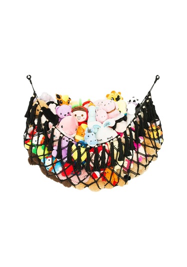 Homyl Yumuşak Oyuncak Net Hamak Dokuma Halat Ev Dekor Oyun Siyah Siyah