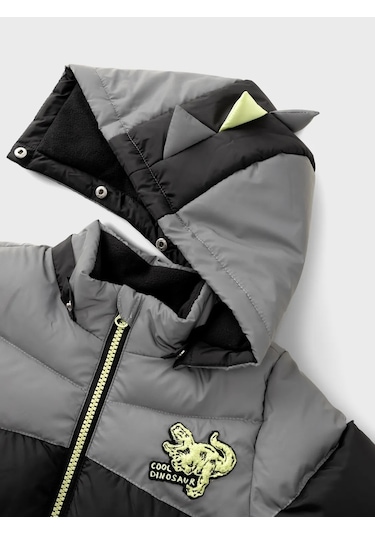 Name It Nmmmorten Dino Detail Erkek Çocuk Mont Siyah