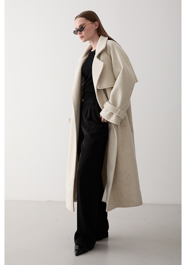 Ekru Vorkuta Kuşaklı Kaban - 407007 Ekru