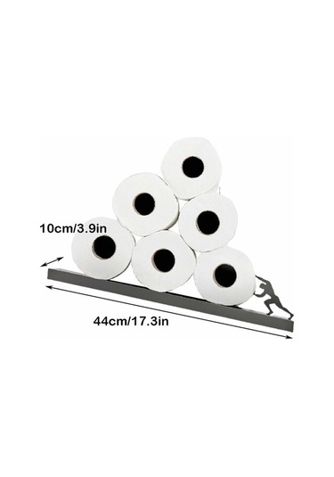 Novahub Yaratıcı Hercules Paslanmaz Çelik Tuvalet Kağıtlığı Kutusu, Banyo Doku Tutucu, 44x10x10 Cm, Pratik Banyo Aksesuarı Diğer