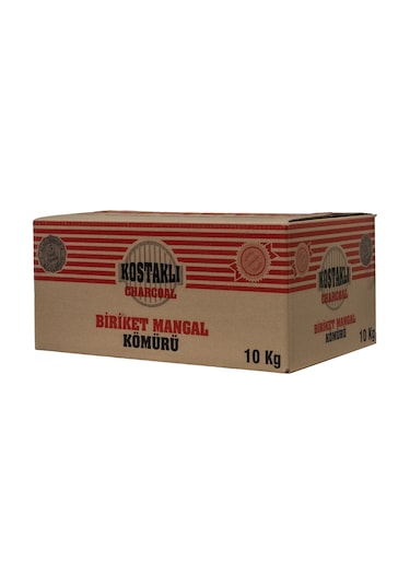 Kostaklı Briket Kısa Kesilmiş Mangal Kömürü 10 KG