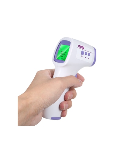 Ruicoo Ev İçin Dokunmadan Isı Ölçer - Yüksek Hassasiyetli Vücut Termometresi - 3 Renkli Lcd Ekranlı Pil Yok