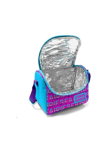 Coral High Pembe Mavi Peri Desenli Simli Thermo Beslenme Çantası 22766