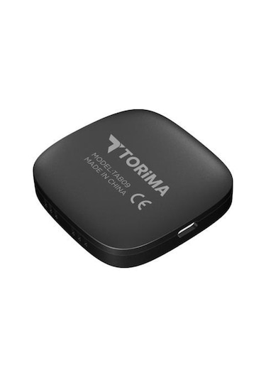 Torima TAB09 Mini Kablosuz Carplay 2 GB +32 GB USB Ve Type-C Uyumlu Araç Multimedya Dönüştürücü Adaptörü Siyah
