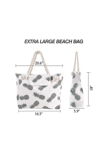 Büyük Su Geçirmez Tuval Plaj Çantası Tote Diğer