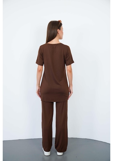 Penyebizden Tunik & Pantolon Takım-kahverengi