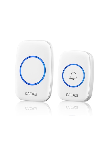 Cacazi Kablosuz Uzaktan Kumandalı Led Kapı Zili Siyah