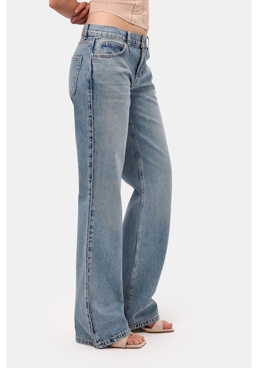 Itsbasic Kadın Kot Renk 4s6-32 Bootcut Fit Orta Bel Denim Jean