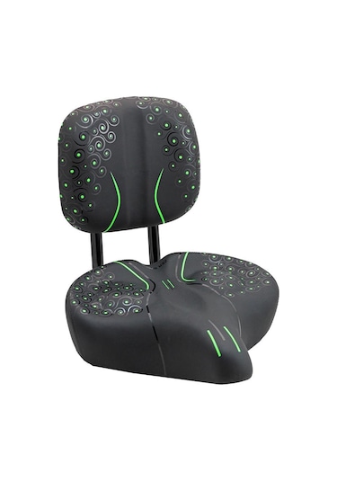 Elektrikli Bisiklet Sele Geniş Sırt Dayamalı Siyah - Yeşil