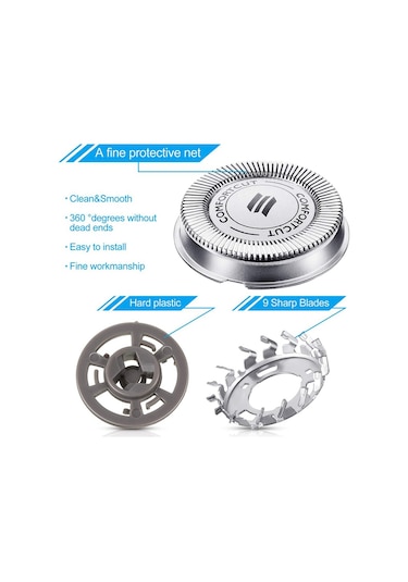 Philips Tıraş Makinesi İçin 3 Adet Sh30 Tıraş Bıçağı Yedek Başlığı