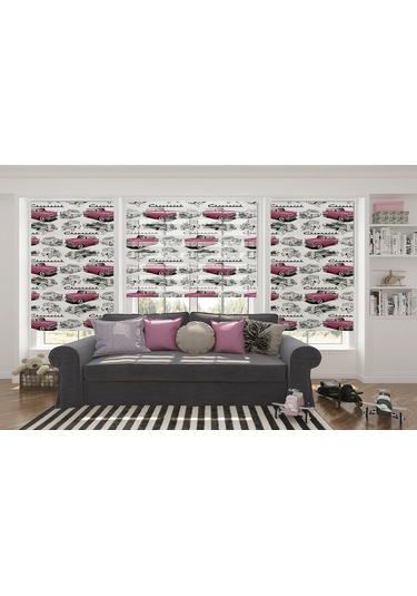 Chevrole Dijital Baskılı Piliseli Zebra Perde Diğer