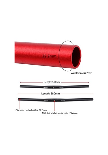 Artfulabode Yol Siyah Mtb Litepro Gidon Düz Bisikleti Bisiklet Alüminyum Alaşım 580mm 25.4 Vu Siyah