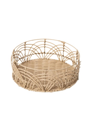 Suntek El Dokuma Rattan Sepet Çeşitli Eşyalar Meyve Ekmek M Kahverengi