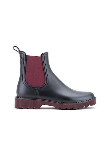 Igor Chloe Bıcolor Siyah Kadın Yağmur Botu Siyah-bordo