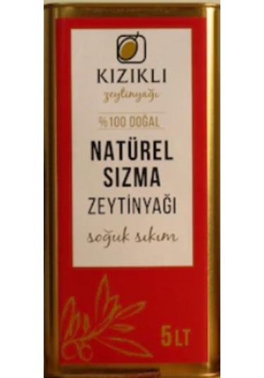 Kızıklı Soğuk Sıkım Naturel Sızma Zeytinyağı Teneke 5 L