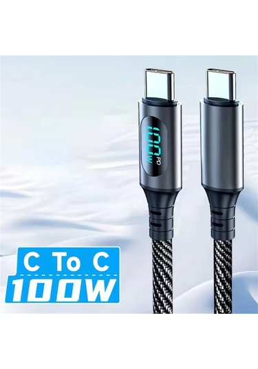 Nnbılı 6a 120w Usba Tip C Süper Hızlı Şarj Kablosu Xiaomi Poco Samsung Uyumlu İçinblack1m