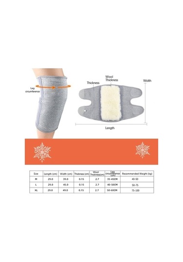 Primepickings Isı Yayan Kalın Dişli Dizlik - Gri L, Soğuk Korumalı Gri