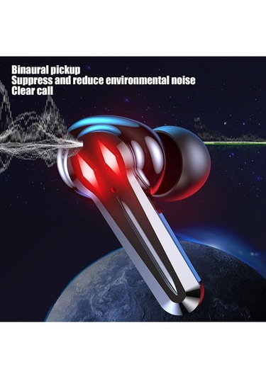 Bukrem Store BUK-M28 Bluetooth 5. 1 Led Görselli Kulak İçi Kulaklık
