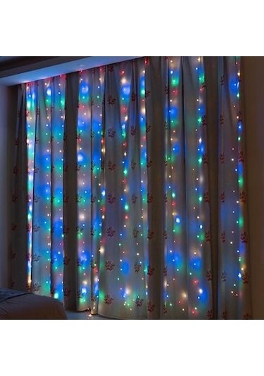 Jms Kongdii Mavi 3 M Led Işıklar Uzaktan Kumanda Usb Perde Peri Işıklar Led 3mx1m Mavi