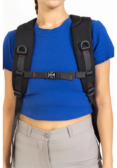 Gri Sportif Darbe Emici Su Geçirmez 14-16 İnç Laptop Sırt Çantası Renkli Çok Renkli