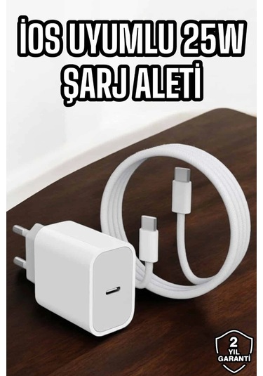 Şarj Aleti İos 15/15 Pro Max Uyumlu Şarj Adaptörü Ve Kablosu 80410912