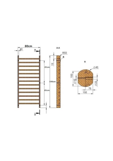 İsveç Tırmanma Duvarı - Jimnastik Egzersiz Merdiveni – Örgülü Halat Çok Renkli