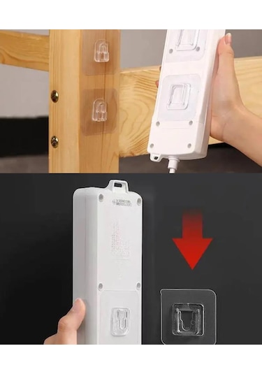 14 Adet Süper Güçlü Şeffaf Çerçeve Askısı Resim Mutfak Kancası Kendinden Yapışkanlı Şeffaf Yapışkan