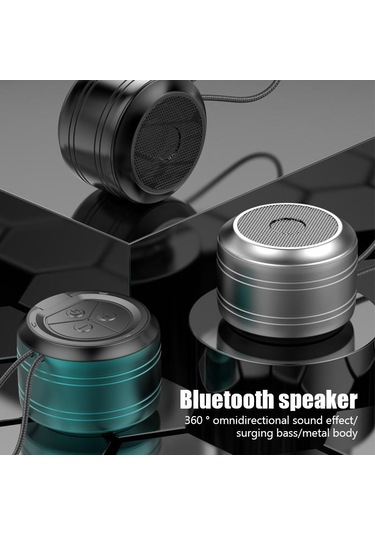 360 Çok Yönlü Hıfı Stereo Ses Mini Taşınabilir Ses Subwoofer Bluetooth Küçük Hoparlör