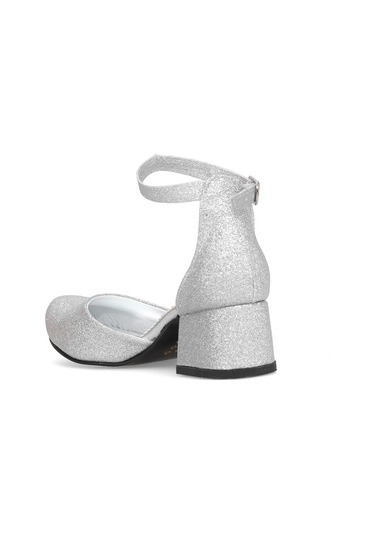 Elit Yb-f-karnıyarık-25y Filet Kız Çocuk Klasik Topuklu Ayakkabı Gümüş Gümüş