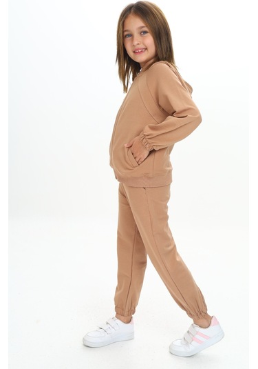 Toontoy Kız Çocuk Kapüşonlu Eşofman Takım Yeşil