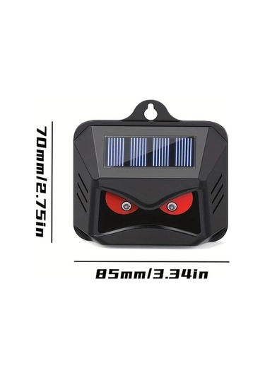 Motion003 Goxawee Siyah 2 Adet Güneş Enerjili Hayvan Kovucu Led Işıklı Kemirgen Savunucu Bahçe Çiftlik Koruma