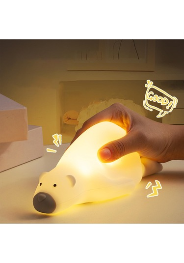 Suntek Sevimli Ayı Gece Işığı Başucu Lambası Oturma Odası Beyaz Diğer