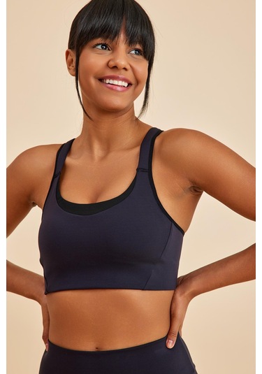 Sportive Siyah Light Touch Toparlayıcı Etkili Sporcu Sütyeni siyah