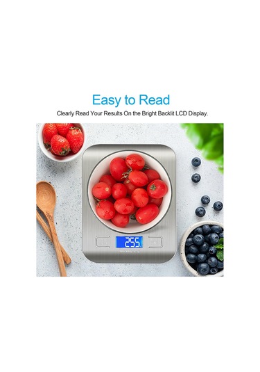 Gıda Mutfak Terazisi, Dijital Gıda Terazisi, Ağırlık Terazisi, Dijital Terazi Gümüş