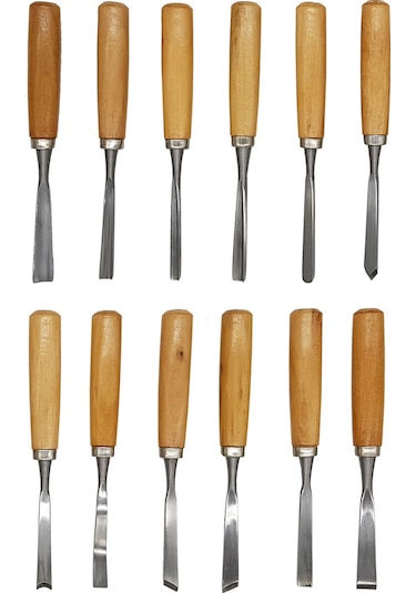 Titi 1180 Ahşap Oyma Seti 12  Parça