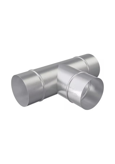 Era Yuvarlak Hava Kanalları İçin Çelikten Üretilmiş 200 Mm'lik Baca Üçlü Bağlantı 175464617