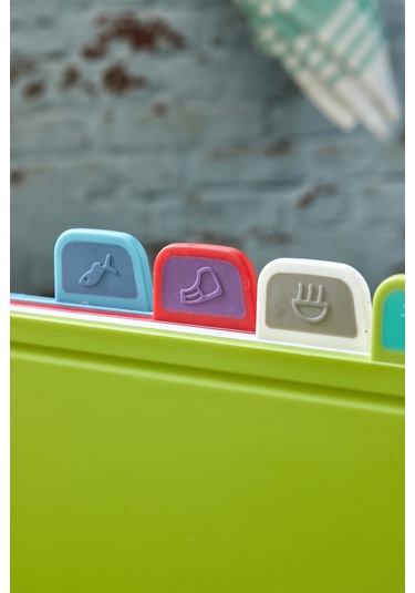 Cooker 4'lü Renkli Kaymaz Kesme Tahtası Seti - Hijyenik Ve Kategorili Kullanım Çok Renkli