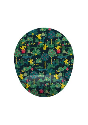 Kaktüs Ve Orman Desenli Bilek Destekli Mouse Pad