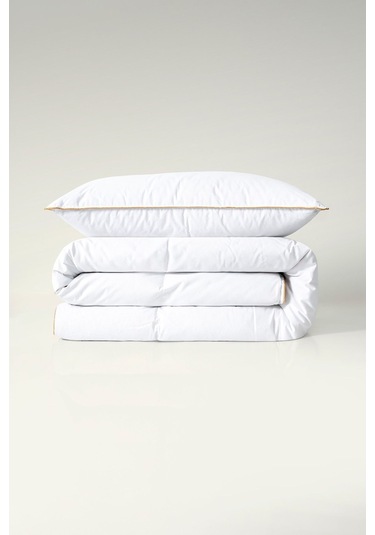 Varol Luxury %90 Gıdık Kaz Tüyü Yorgan Tek Kişilik 155x215 Cm Beyaz