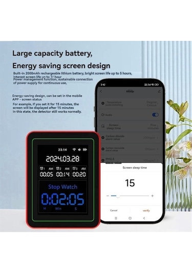 Tuya Wifi 15'i 1 Arada Hava Kalitesi Dedektörü Ev Tipi Taşınabilir Test Cihazı Su8g66