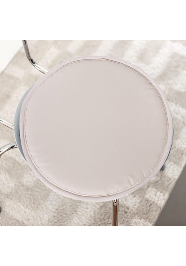 Suntek Yuvarlak Sandalye Koltuk Yastık Mutfak Zemin Pouf Bej Bej